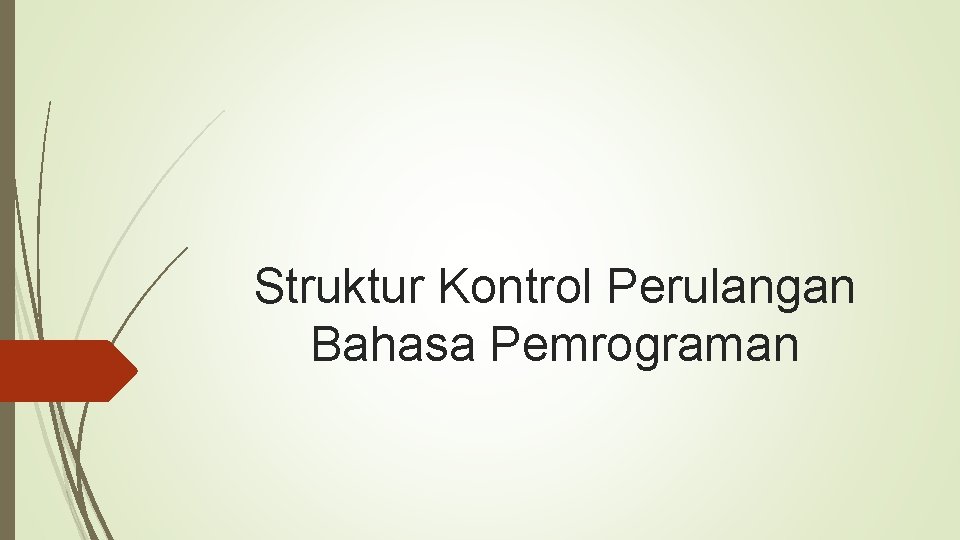 Struktur Kontrol Perulangan Bahasa Pemrograman 