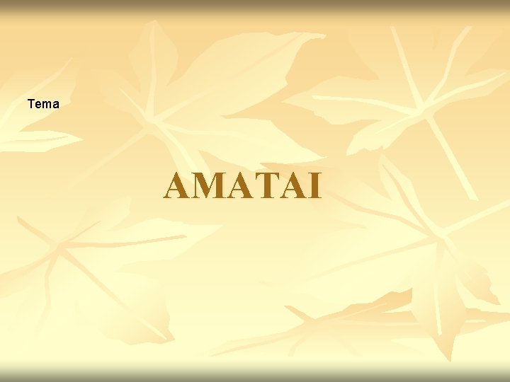 Tema AMATAI 