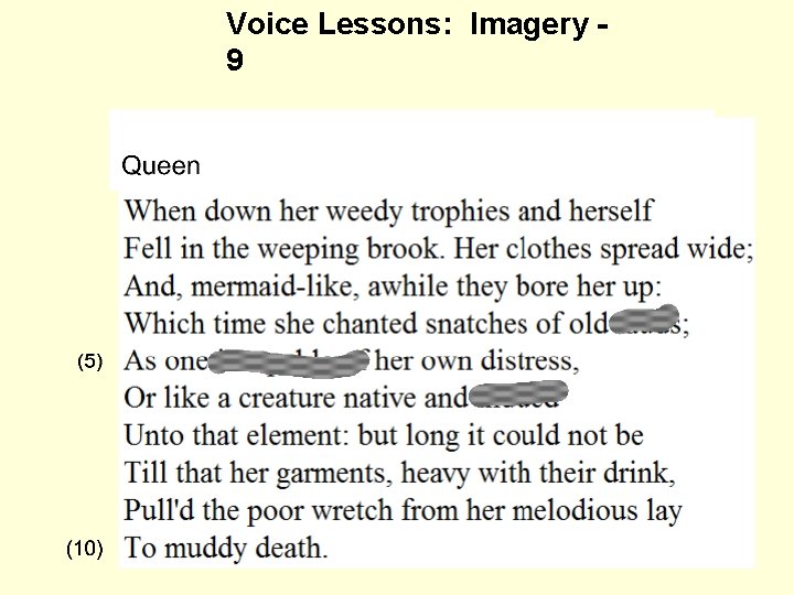 Voice Lessons: Imagery 9 