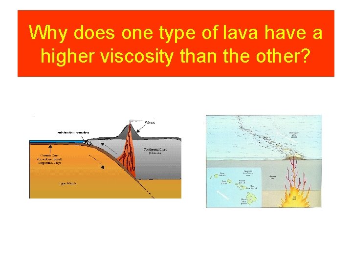 Why does one type of lava have a higher viscosity than the other? 