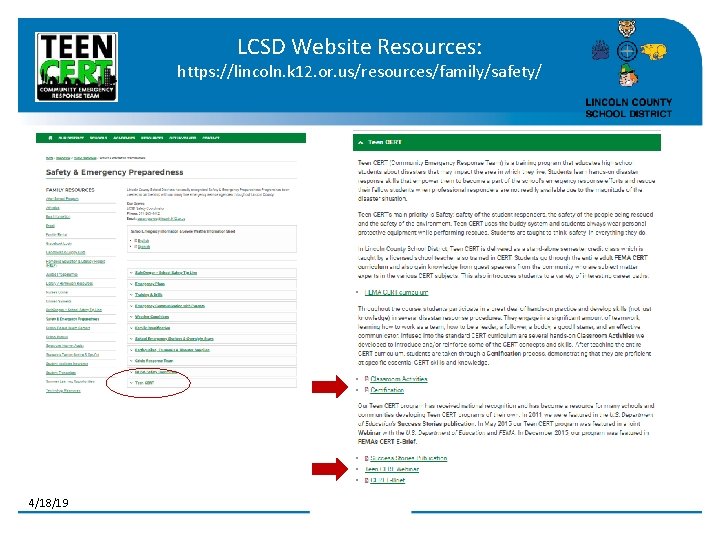 LCSD Website Resources: https: //lincoln. k 12. or. us/resources/family/safety/ 4/18/19 