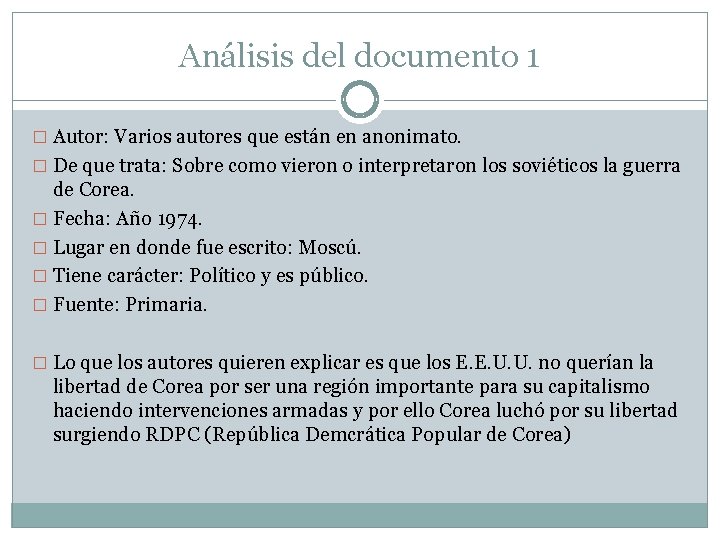 Análisis del documento 1 � Autor: Varios autores que están en anonimato. � De