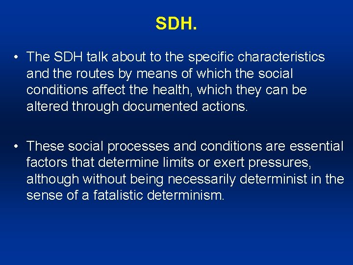 Social determinants of Health SDH universe Part I
