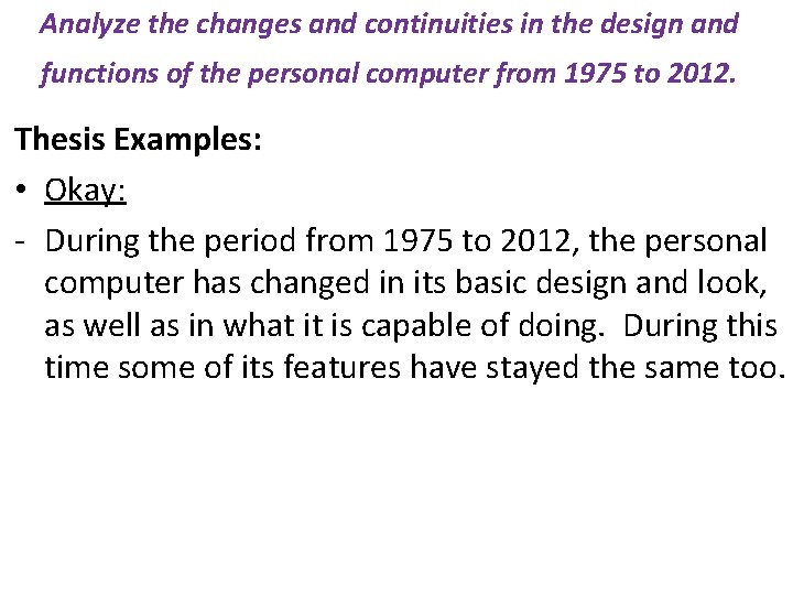 Analyze the changes and continuities in the design and functions of the personal computer