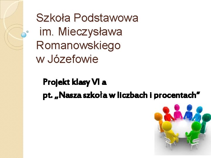 Szkoła Podstawowa im. Mieczysława Romanowskiego w Józefowie Projekt klasy VI a pt. „Nasza szkoła