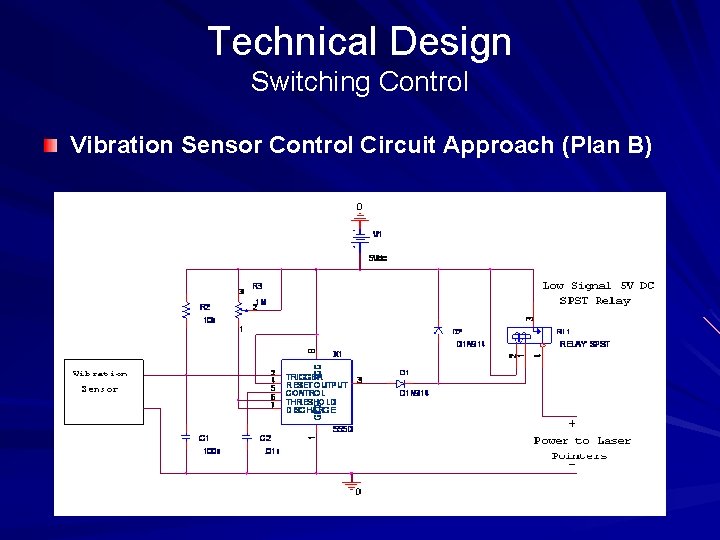 Technical Design Switching Control Vibration Sensor Control Circuit Approach (Plan B) 