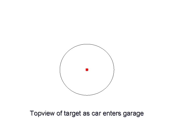 Topview of target as car enters garage 