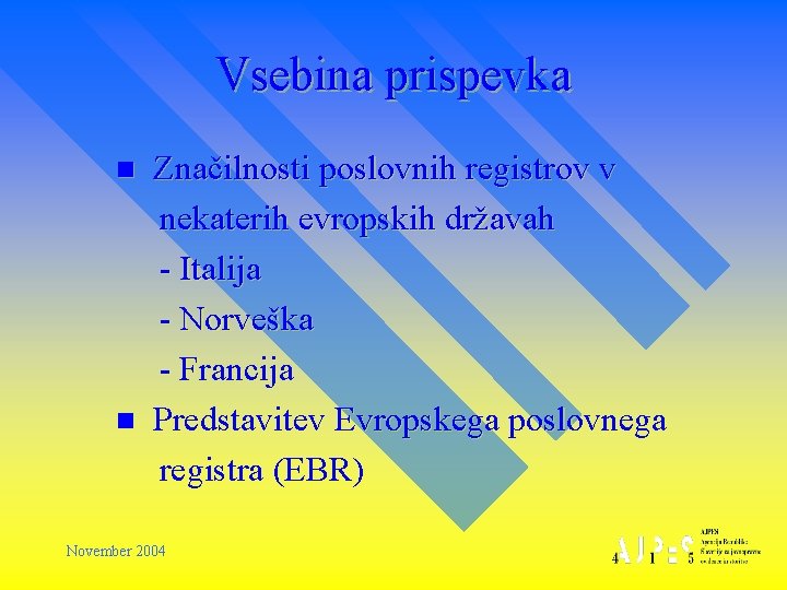 Vsebina prispevka n n Značilnosti poslovnih registrov v nekaterih evropskih državah - Italija -