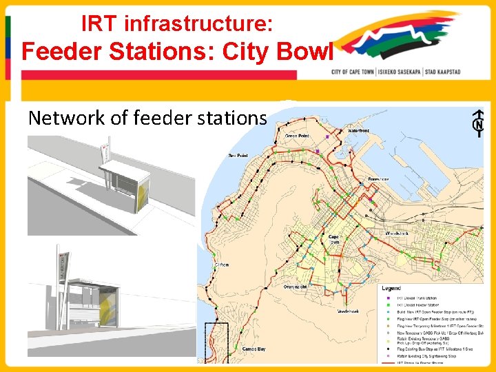 IRT infrastructure: Feeder Stations: City Bowl Network of feeder stations 