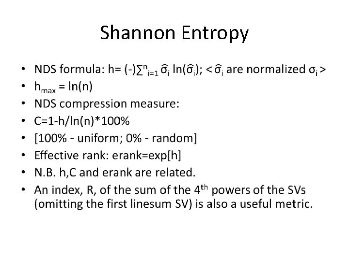 Shannon Entropy • 