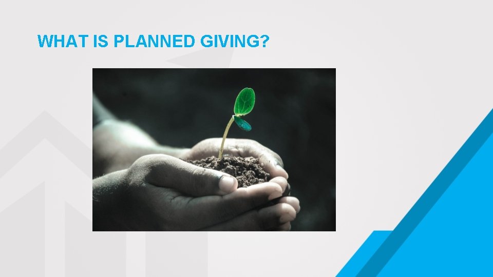 WHAT IS PLANNED GIVING? 