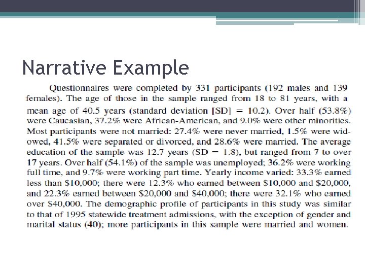 Narrative Example 