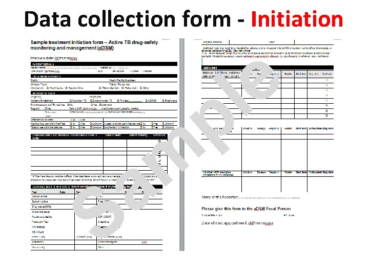Data collection form - Initiation p e l S m a 