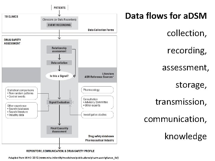 Data flows for a. DSM collection, recording, assessment, storage, transmission, communication, knowledge Adapted from