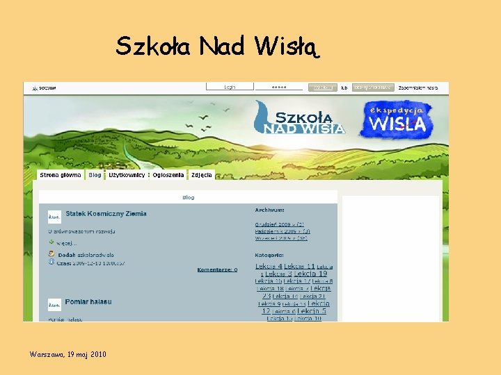 Szkoła Nad Wisłą Warszawa, 19 maj 2010 