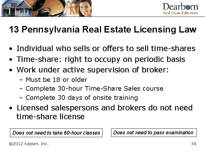 13 Pennsylvania Real Estate Licensing Law • Individual who sells or offers to sell