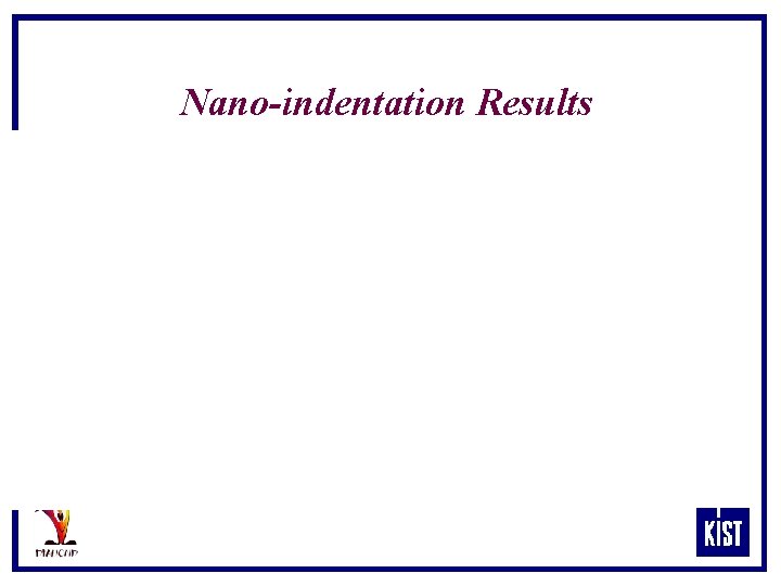 Nano-indentation Results 
