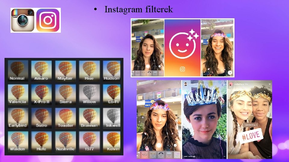  • Instagram filterek 