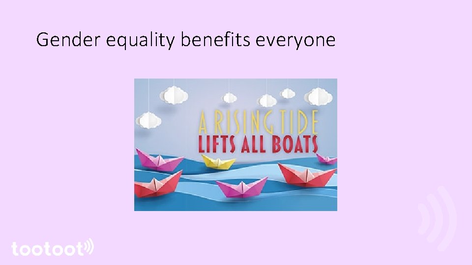 Gender equality benefits everyone 