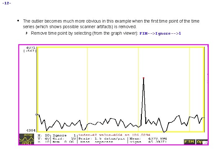 -12 - • The outlier becomes much more obvious in this example when the