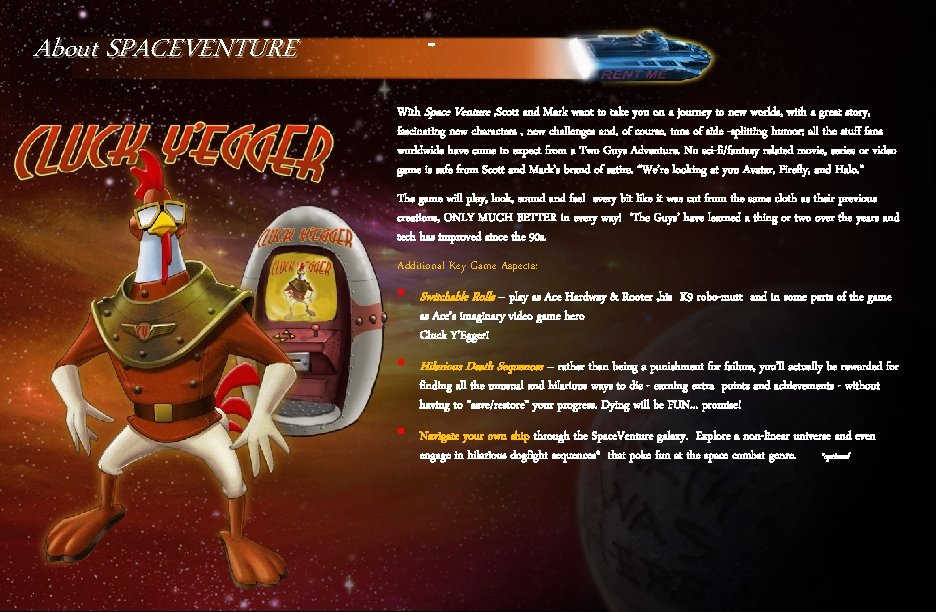 About SPACEVENTURE ™ With Space Venture , Scott and Mark want to take you About SPACEVENTURE ™ With Space Venture , Scott and Mark want to take you