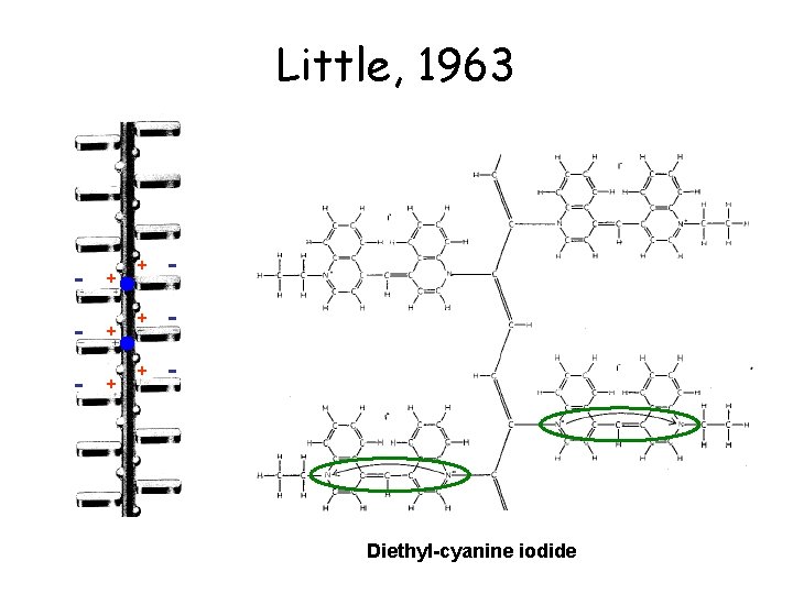 Little, 1963 - + - + - Diethyl-cyanine iodide 