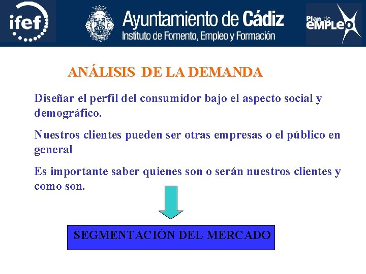 ANÁLISIS DE LA DEMANDA Diseñar el perfil del consumidor bajo el aspecto social y