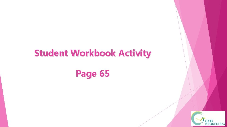 Student Workbook Activity Page 65 