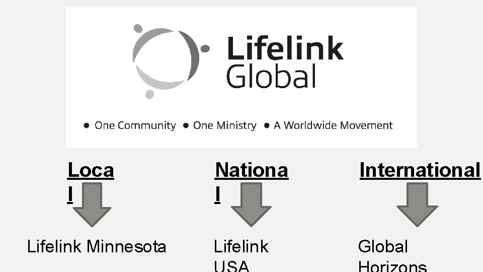 Loca l Lifelink Minnesota Nationa l International Lifelink Global 