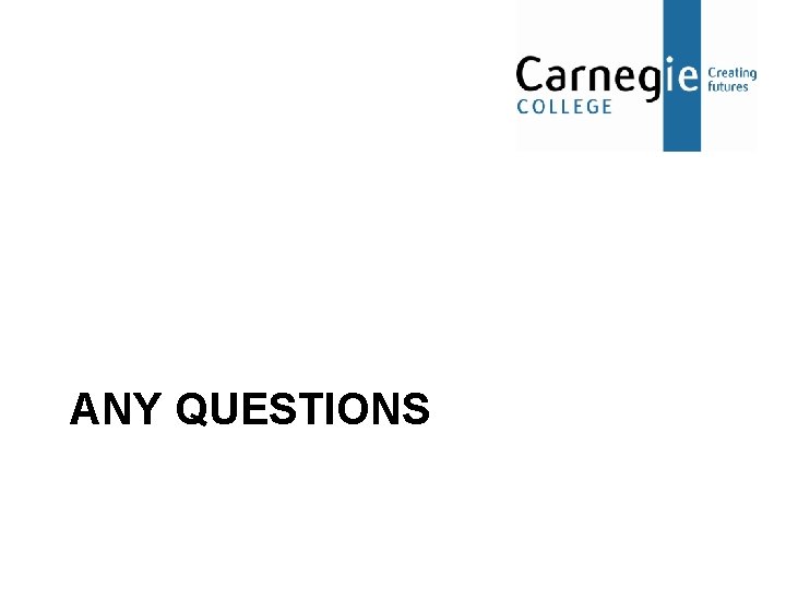 ANY QUESTIONS 