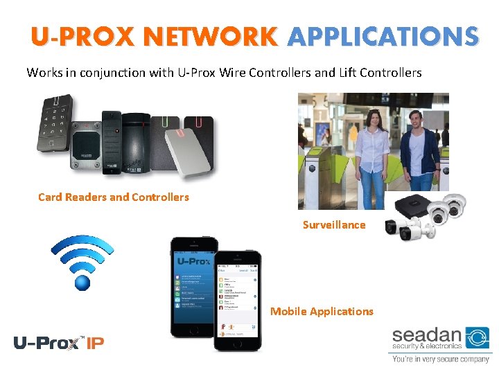 U-PROX NETWORK APPLICATIONS Works in conjunction with U-Prox Wire Controllers and Lift Controllers Card