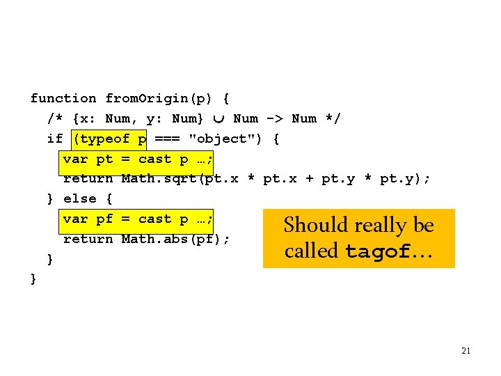 function from. Origin(p) { /* {x: Num, y: Num} Num -> Num */ if