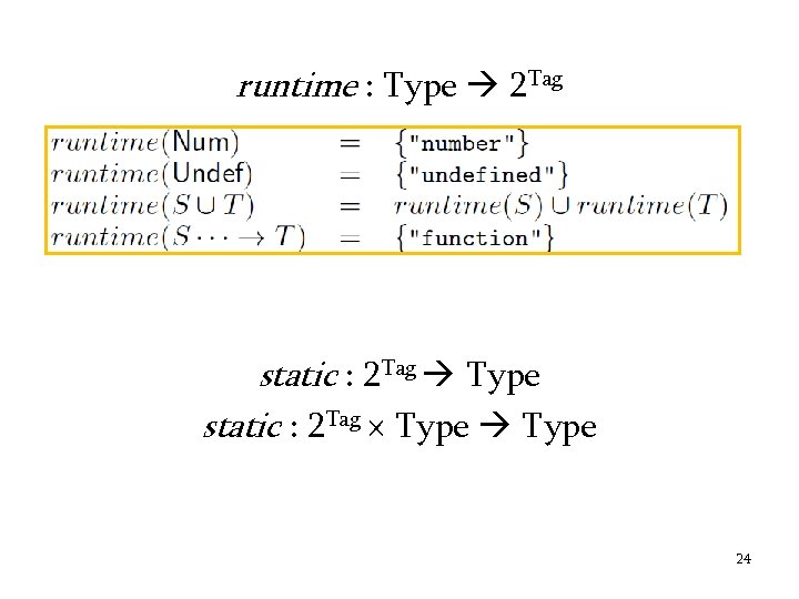 runtime : Type 2 Tag static : 2 Tag Type 24 