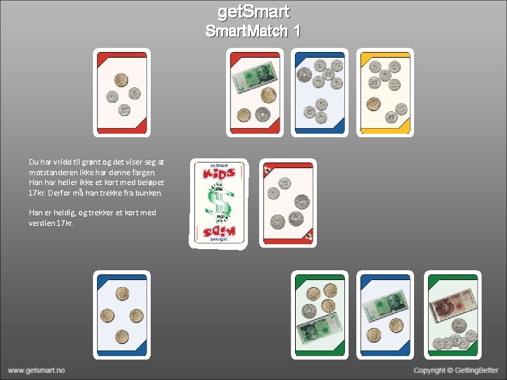 get. Smart. Match 1 Du har vridd til grønt og det viser seg at