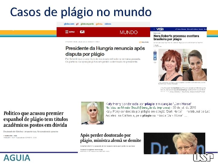 Casos de plágio no mundo 