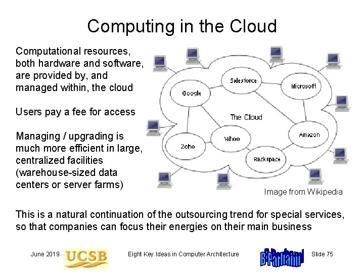 Computing in the Cloud Computational resources, both hardware and software, are provided by, and