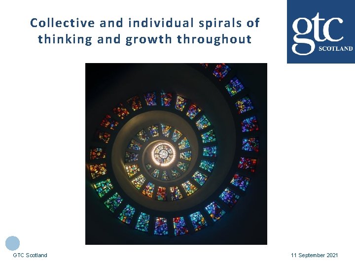 Collective and individual spirals of thinking and growth throughout GTC Scotland 11 September 2021