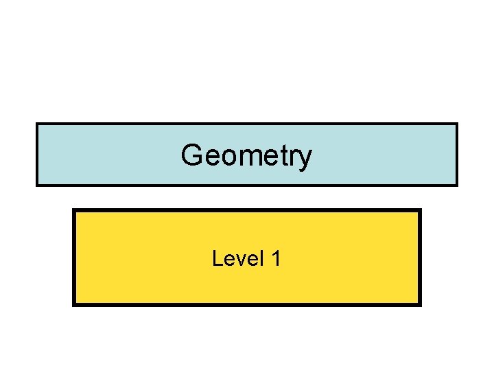 Geometry Level 1 