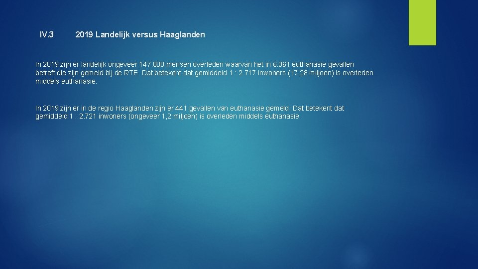 IV. 3 2019 Landelijk versus Haaglanden In 2019 zijn er landelijk ongeveer 147. 000