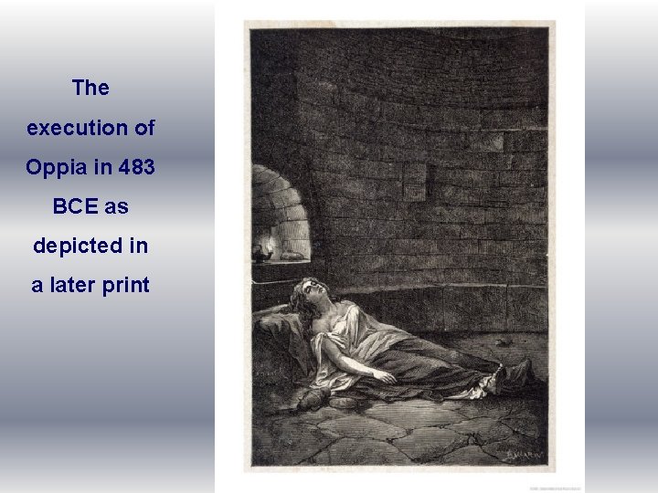 The execution of Oppia in 483 BCE as depicted in a later print 