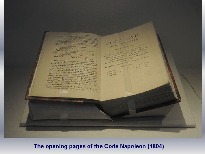 The opening pages of the Code Napoleon (1804) 