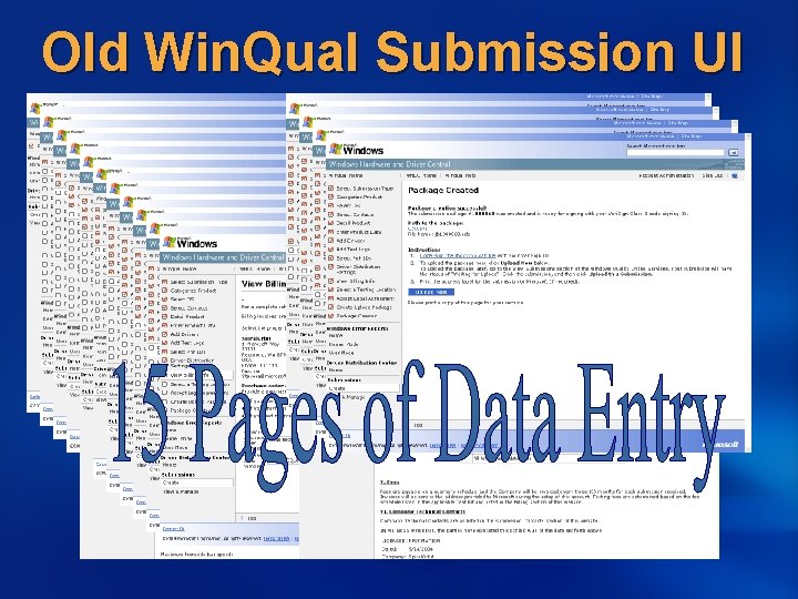 Old Win. Qual Submission UI 