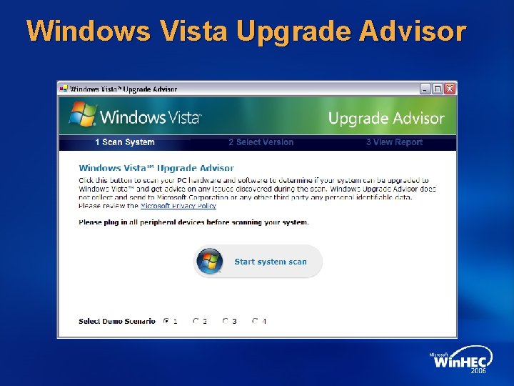 Windows Vista Upgrade Advisor 