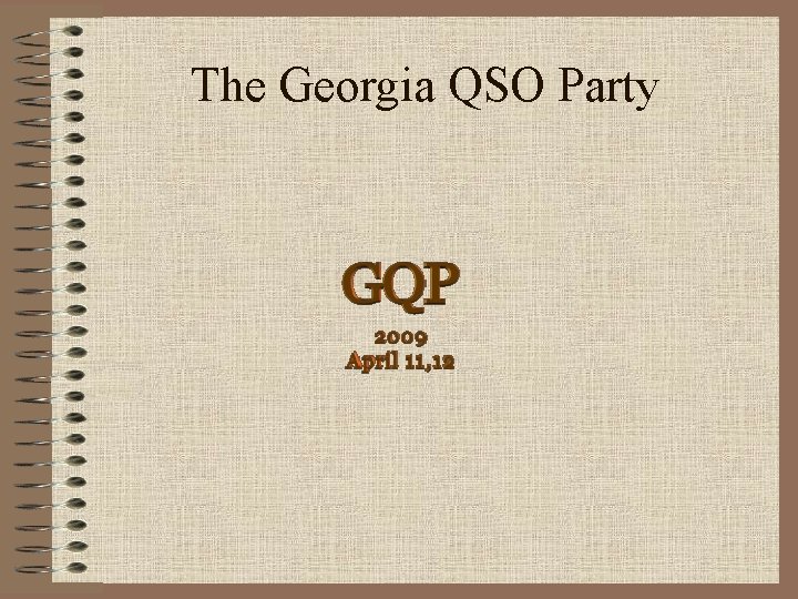 The Georgia QSO Party 