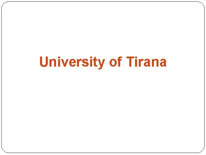 University of Tirana 