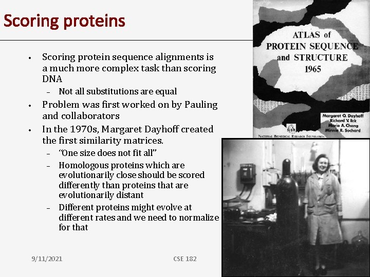 Scoring proteins • Scoring protein sequence alignments is a much more complex task than