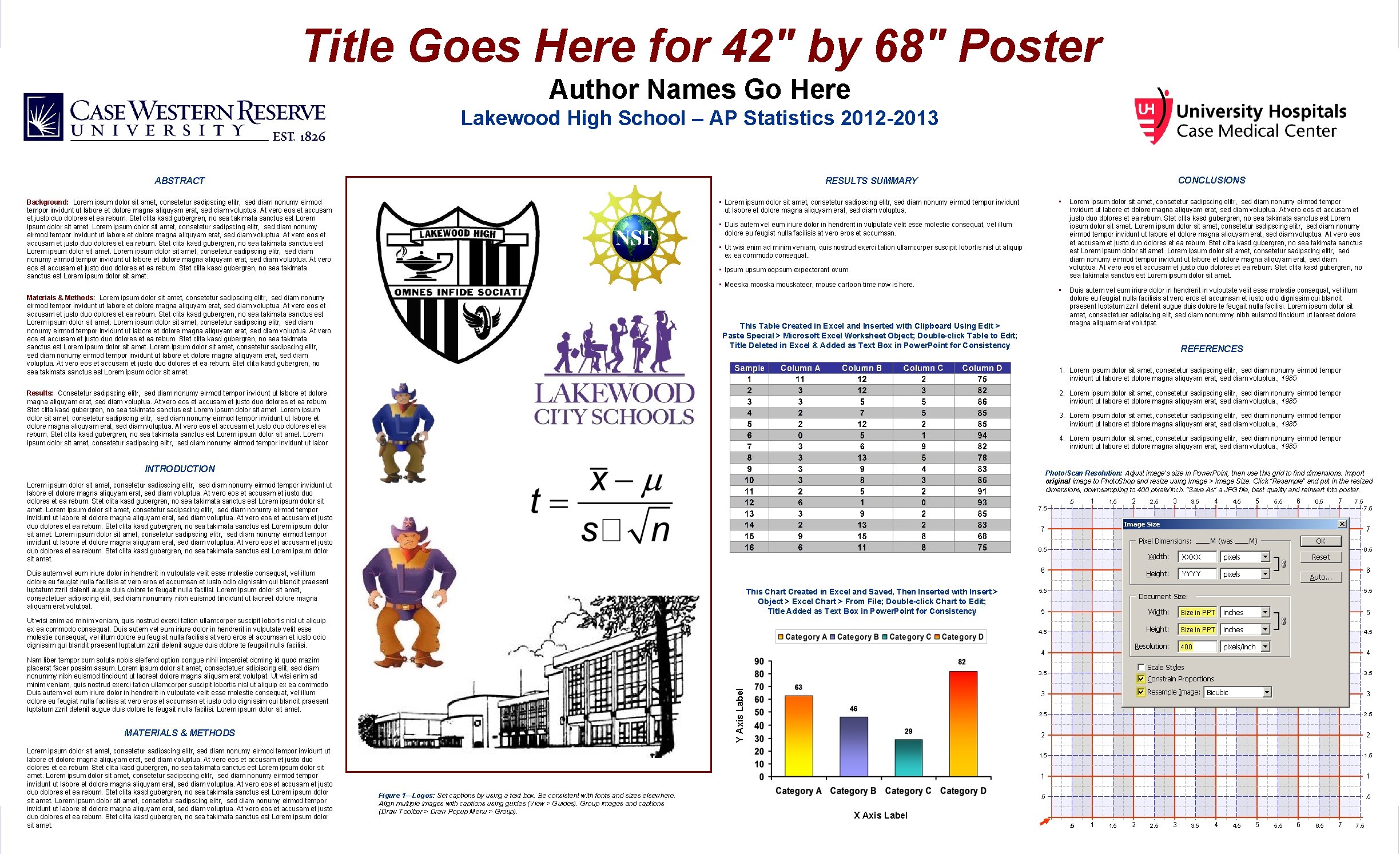 Title Goes Here for 42" by 68" Poster Author Names Go Here Lakewood High