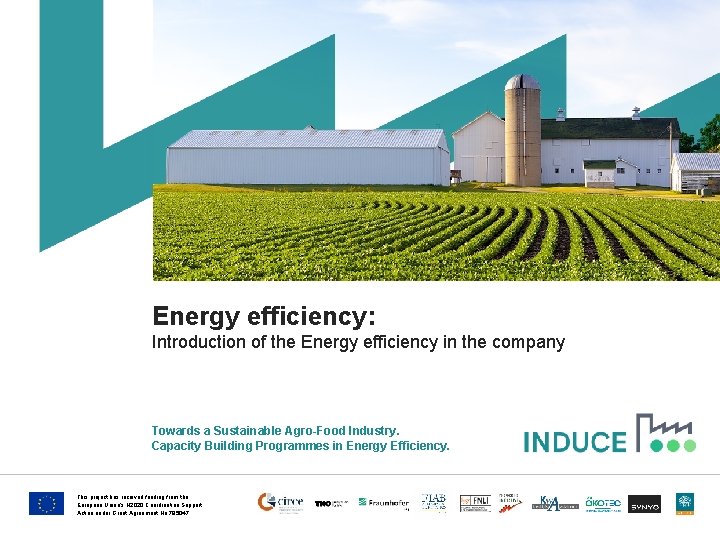 Energy efficiency: Introduction of the Energy efficiency in the company Towards a Sustainable Agro-Food