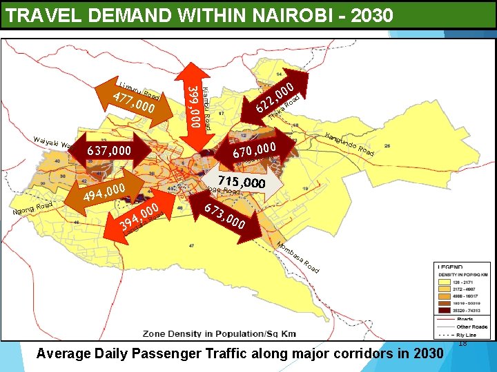 TRAVEL DEMAND WITHIN NAIROBI Travel Demand Within Nairobi - 2030 Travel Demand Within Nairobi
