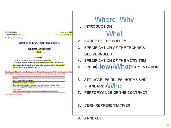 Where, Why 1. INTRODUCTION What 2. SCOPE OF THE SUPPLY 3. SPECIFICATION OF THE